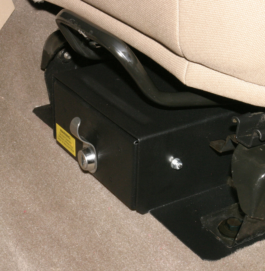 Front Driver Side Underseat Drawer - 97-02 Wrangjer TJ w/ Flip Seat Black Tuffy Security Products