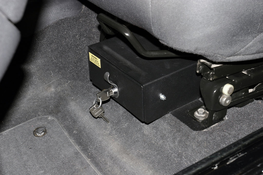 Front Driver Side Underseat Drawer - 03-06 Wrangjer TJ w/ Flip Seat Black Tuffy Security Products