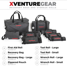 Load image into Gallery viewer, Go Rhino XVenture Gear Zipped Pouch - Large (12in. Wide Pocket / 6.5in. Hand Strap) Canvas - Black