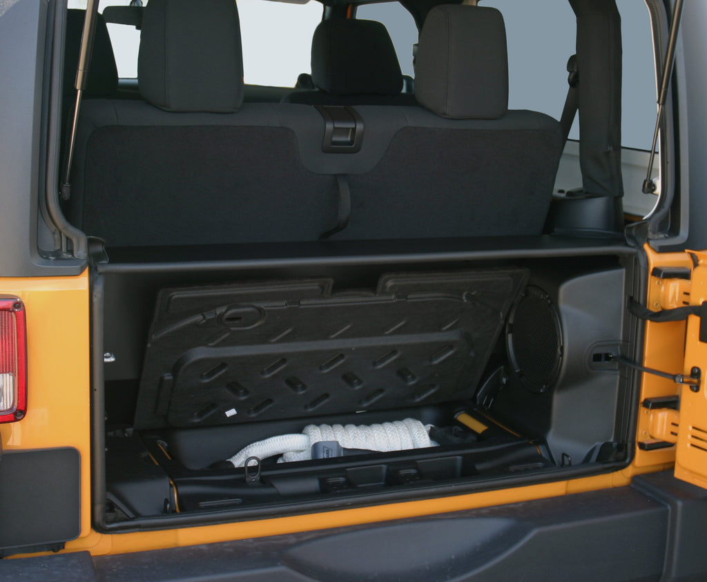 Standard Cargo Enclosure - 11-18 Wrangler Does Not Secure Entire Rear Cargo Area of 4-Door Models Black Tuffy Security Products