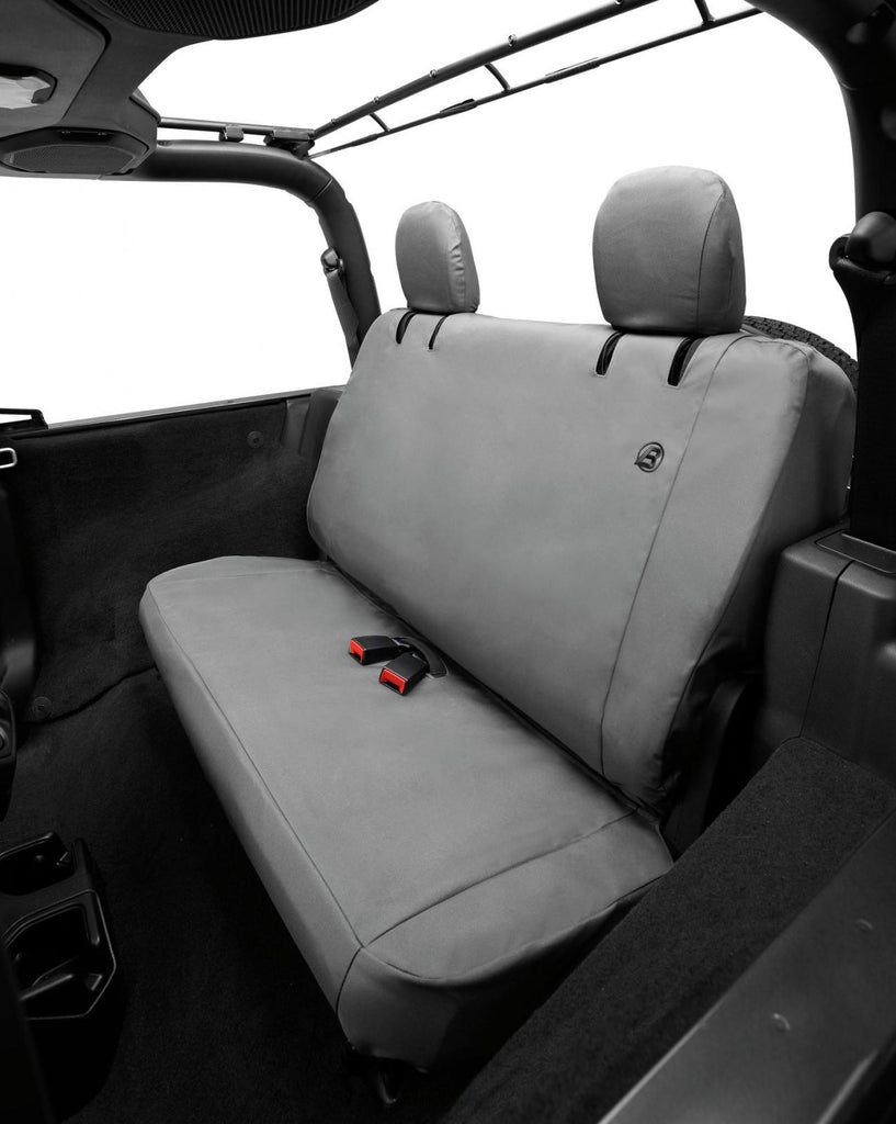 Jeep Wrangler Seat Covers For Jeep 2018-2023 Wrangler JL 2 Door Rear Premium Vinyl Fabric Charcoal Bestop