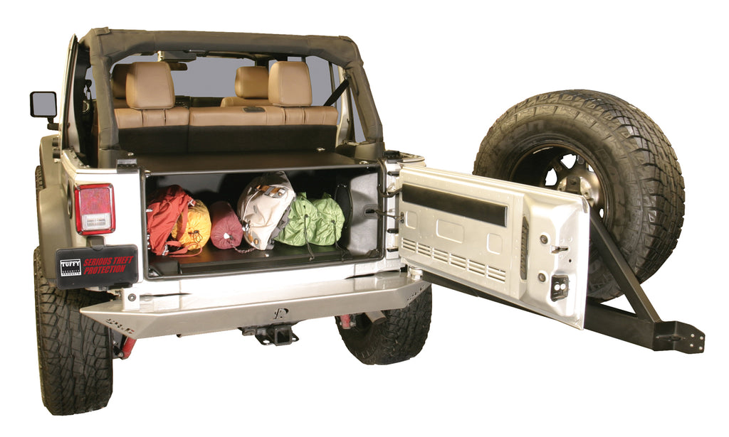 Premium Cargo Enclosure - 11-13 Wrangler JK {4-Door} 14-18 Wrangler JK {Rear Seats Must Be Removed on 2-Door Models} Black Tuffy Security Products