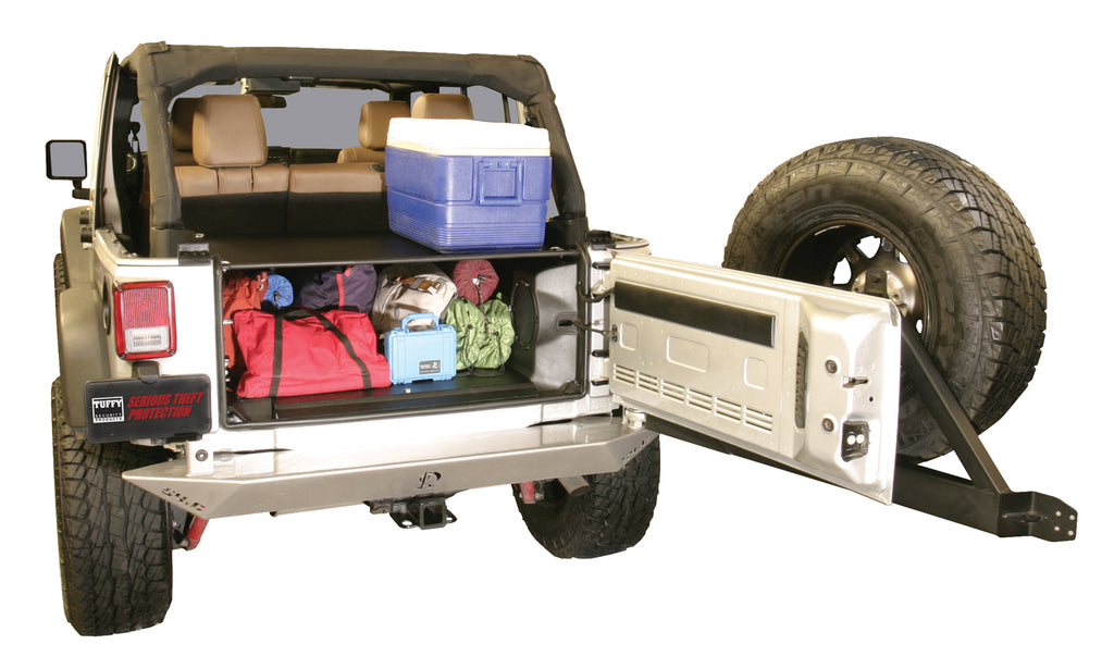 Premium Cargo Enclosure - 11-13 Wrangler JK {4-Door} 14-18 Wrangler JK {Rear Seats Must Be Removed on 2-Door Models} Black Tuffy Security Products