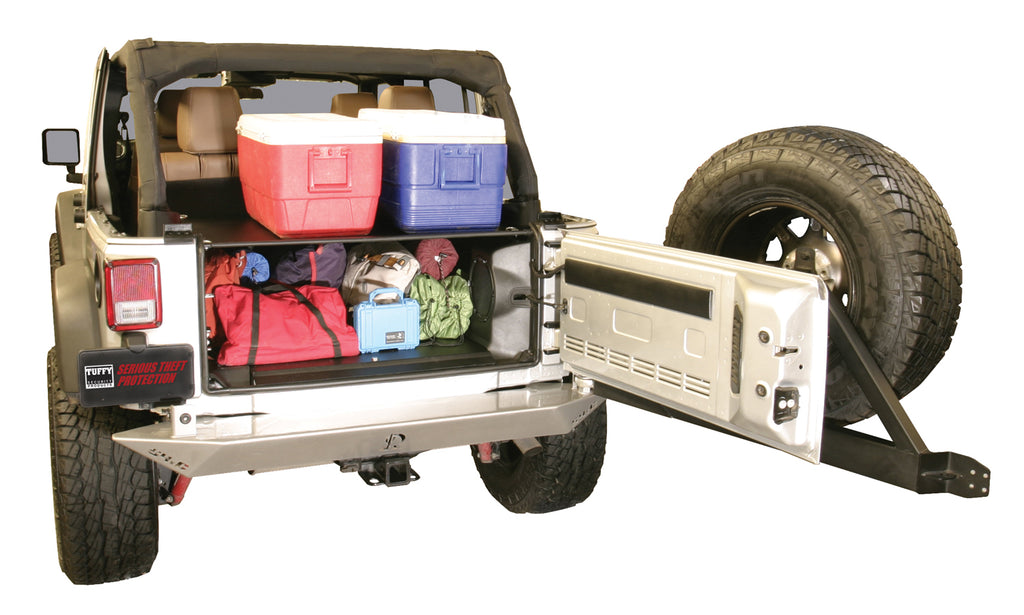 Premium Cargo Enclosure - 11-13 Wrangler JK {4-Door} 14-18 Wrangler JK {Rear Seats Must Be Removed on 2-Door Models} Black Tuffy Security Products