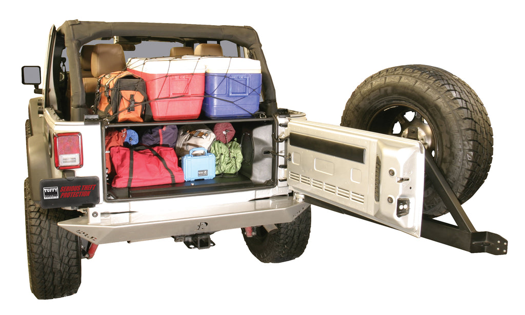 Premium Cargo Enclosure - 11-13 Wrangler JK {4-Door} 14-18 Wrangler JK {Rear Seats Must Be Removed on 2-Door Models} Black Tuffy Security Products