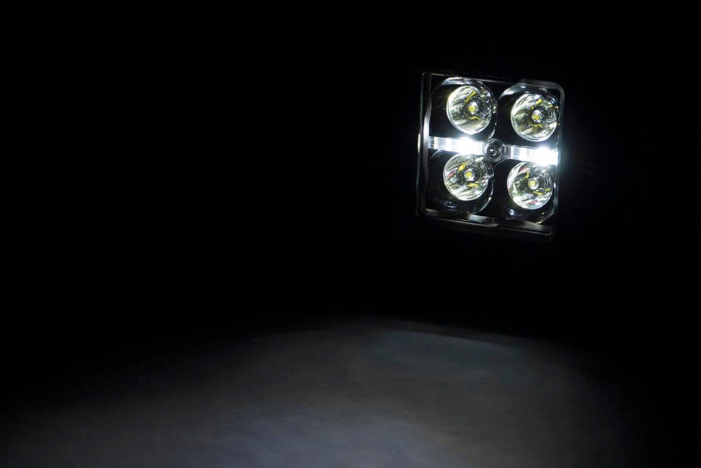 2 Inch Black Series LED Light Pods | Flush Mount | Cool White DRL