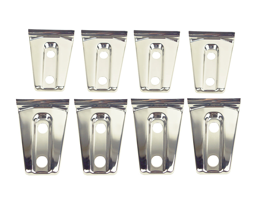 Jeep JK Door Hinge Overlays 8 Pieces 4 Door 07-18 Wrangler JK Polished Silver Kentrol