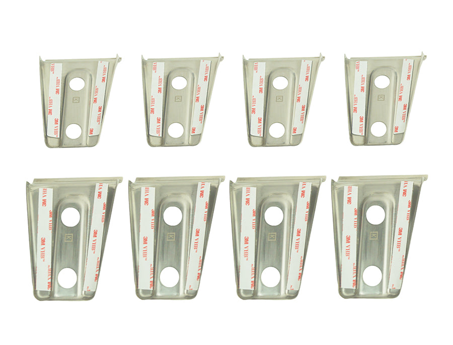 Jeep JK Door Hinge Overlays 8 Pieces 4 Door 07-18 Wrangler JK Polished Silver Kentrol