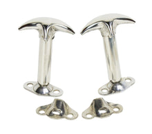 Load image into Gallery viewer, Jeep CJ/YJ Hood Catch Pair 55-95 CJ and Wrangler YJ Polished Silver Kentrol