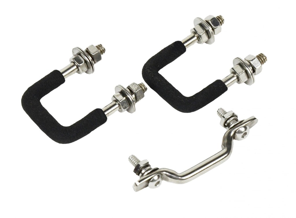 Jeep CJ Windshield Tie Down Kit 55-86 CJ Polished Silver Kentrol