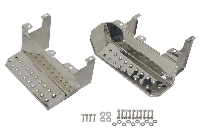 Jeep CJ7/YJ Side Steps Pair 76-95 CJ7 Wrangler YJ Polished Silver Kentrol