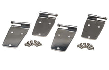 Load image into Gallery viewer, Jeep CJ/YJ Hardtop Door Hinge Set Without Mirror Holes 4 Pieces 76-93 CJ and Wrangler YJ Polished Silver Kentrol