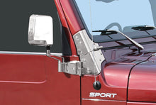 Load image into Gallery viewer, Jeep TJ Windshield Hinge Pair 97-06 Wrangler TJ Polished Silver Kentrol