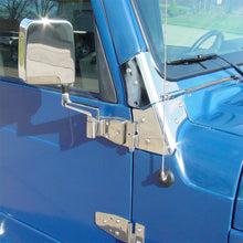 Load image into Gallery viewer, Jeep TJ Windshield Hinge Pair 97-06 Wrangler TJ Polished Silver Kentrol