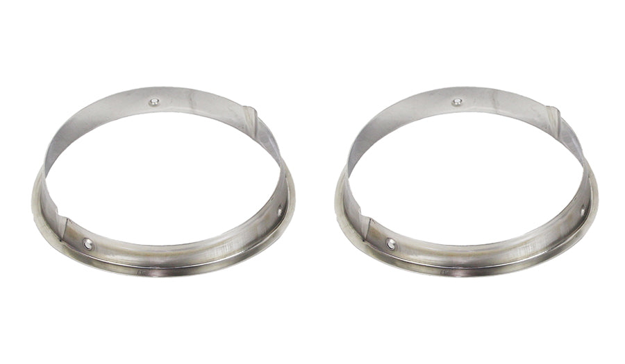 Jeep TJ Headlight Bezels Pair 97-06 Wrangler TJ Polished Silver Kentrol
