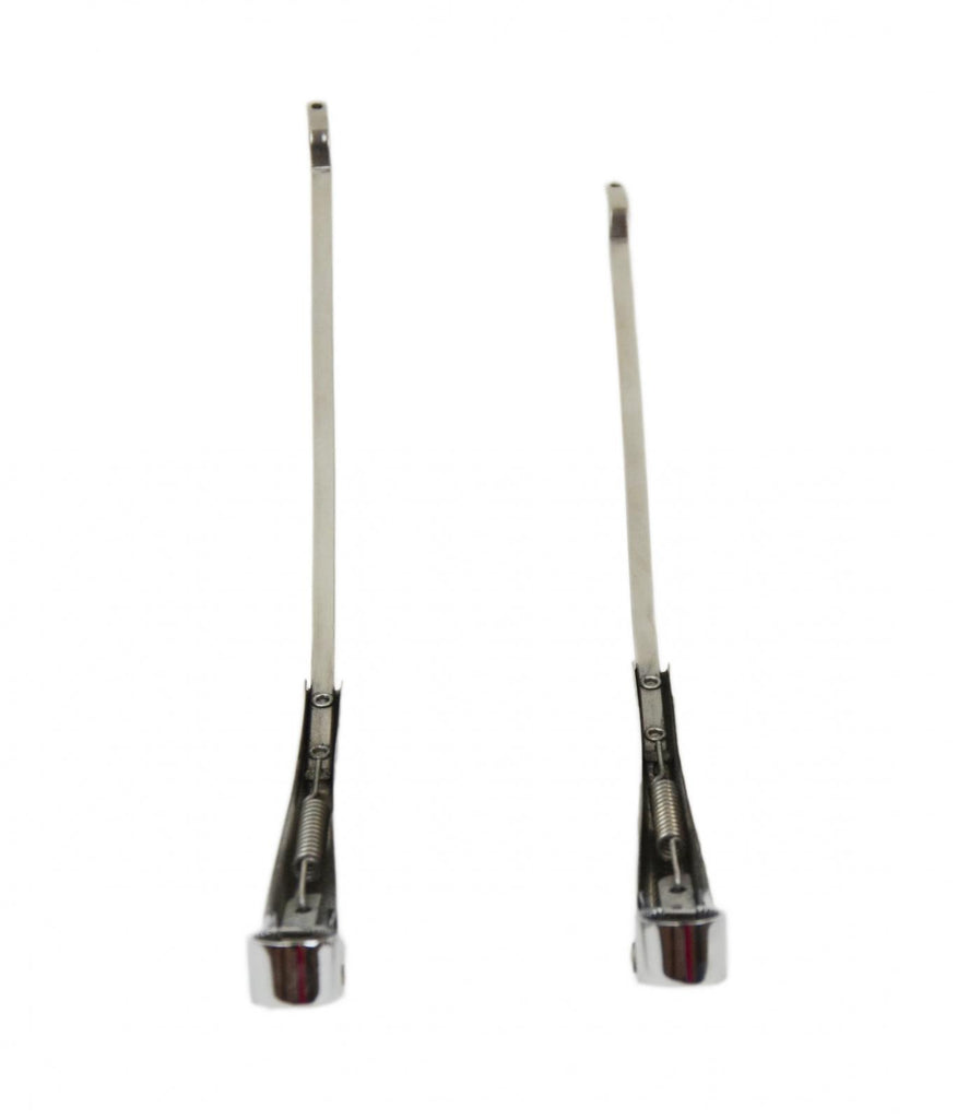 Jeep CJ Windshield Wiper Arms Pair 68-86 CJ Polished Silver Kentrol