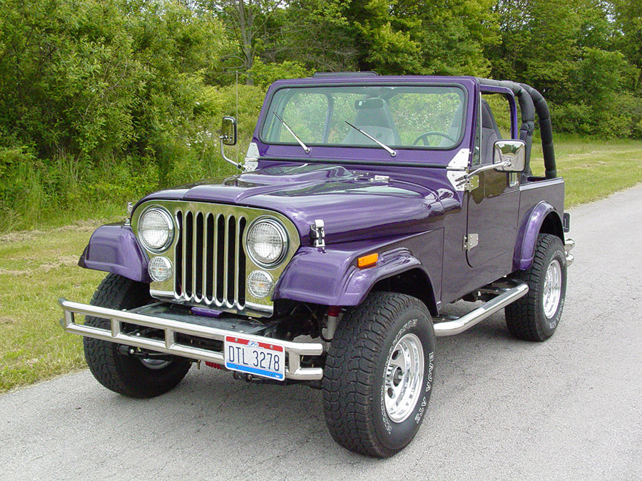Jeep CJ Windshield Wiper Arms Pair 68-86 CJ Polished Silver Kentrol