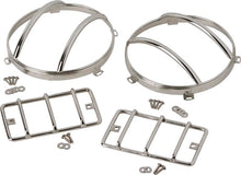 Load image into Gallery viewer, Jeep TJ Euro Light Guard Set 4 Pieces 97-06 Wrangler TJ Polished Silver Kentrol