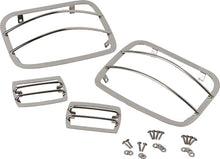 Load image into Gallery viewer, Jeep YJ Light Guard Set 4 Pieces 87-95 Wrangler TJ Polished Silver Kentrol