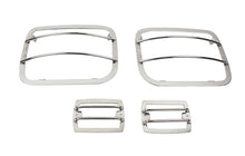 Load image into Gallery viewer, Jeep YJ Light Guard Set 4 Pieces 87-95 Wrangler TJ Polished Silver Kentrol