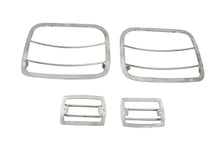Load image into Gallery viewer, Jeep YJ Light Guard Set 4 Pieces 87-95 Wrangler TJ Polished Silver Kentrol