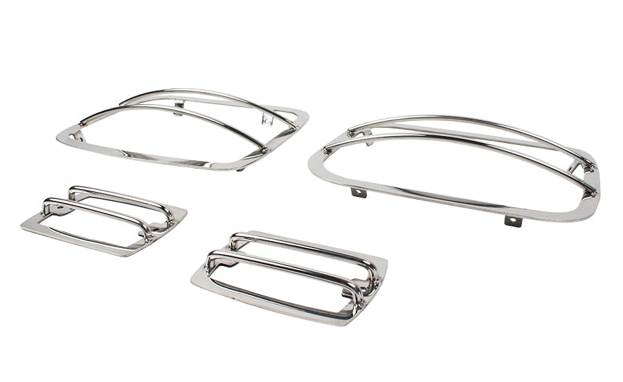 Jeep YJ Light Guard Set 4 Pieces 87-95 Wrangler TJ Polished Silver Kentrol