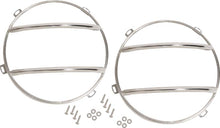 Load image into Gallery viewer, Jeep JK Euro Headlight Guards Pair  07-18 Wrangler JK Polished Silver Kentrol