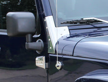 Load image into Gallery viewer, Jeep JK Windshield Supports Pair 07-18 Wrangler JK Polished Silver Kentrol