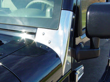 Load image into Gallery viewer, Jeep JK Windshield Supports Pair 07-18 Wrangler JK Polished Silver Kentrol