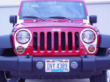 Load image into Gallery viewer, Jeep JK Headlight Guards Pair 07-18 Wrangler JK Polished Silver Kentrol