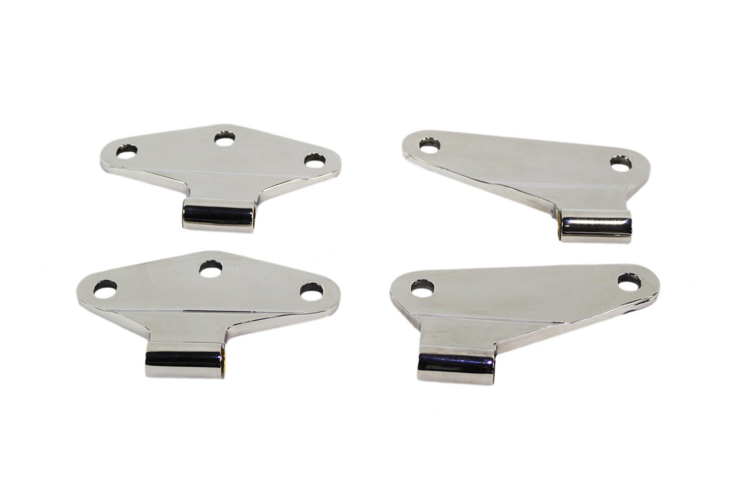 Jeep JK Body Door Hinge Set 4 Pieces 2 Door 07-18 Wrangler JK Polished Silver Kentrol