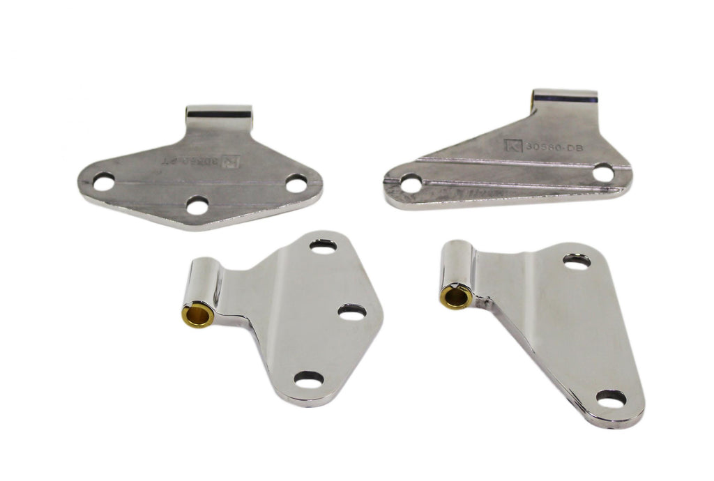 Jeep JK Body Door Hinge Set 4 Pieces 2 Door 07-18 Wrangler JK Polished Silver Kentrol