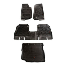 Load image into Gallery viewer, Rugged Ridge Floor Liner Front/Rear/Cargo Black 18-21 Jeep Wrangler JL 4 Dr (Excl. 4XE Models)-Clearance