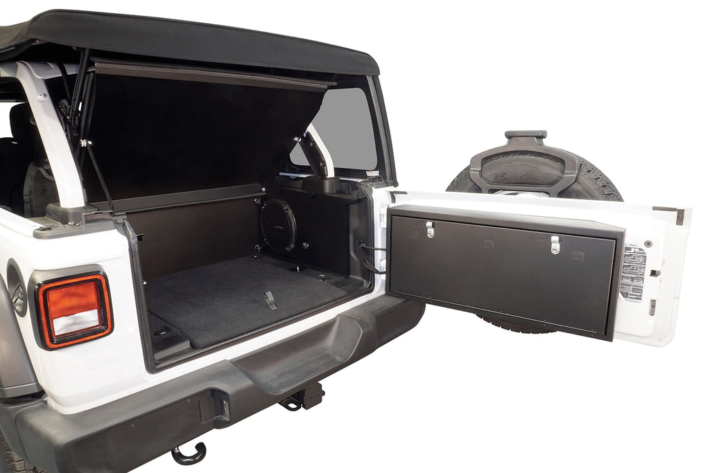 Deluxe Cargo Enclosure - 18-23 Wrangler JL {21-23 Exc. 4XE} 4-Door w/ OEM Subwoofer Black Tuffy Security Products