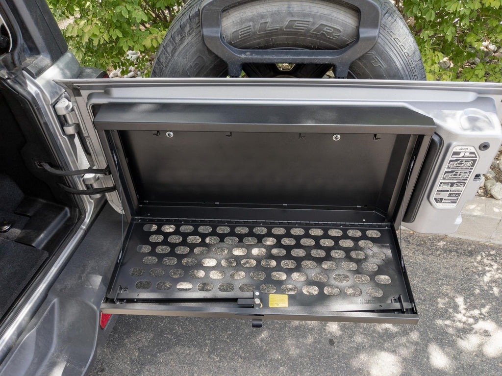 Tailgate Lockbox - 18-23 Wrangler JL MOLLE Panel Black Tuffy Security Products