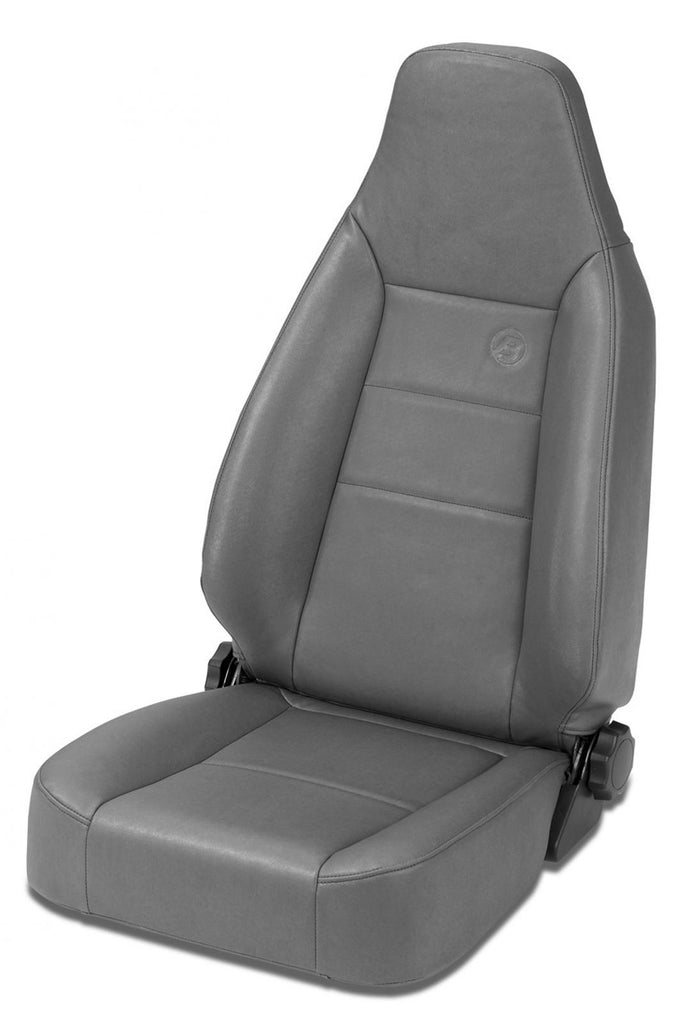 Trailmax II Sport Front High Back Bucket Seat For Jeep 1976-1986 CJ7 All Vinyl Charcoal/Gray Bestop