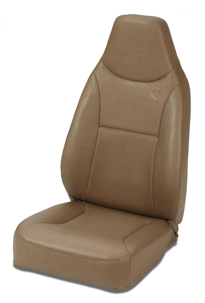 Jeep Bucket Seats Trailmax II Standard Front High Back Fixed Bucket Seat For Jeep 1976-1986 CJ7 All Vinyl Spice Bestop