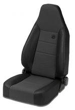 Load image into Gallery viewer, Trailmax II Sport Front High Back Bucket Seat For Jeep 1976-1986 CJ7 Center Fabric Insert Black Denim Bestop