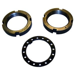 Front Spindle Nut Kit for 1974-91 SJ, J-Series (2 Spindle Nuts & 1 Lock Washer) Crown Automotive