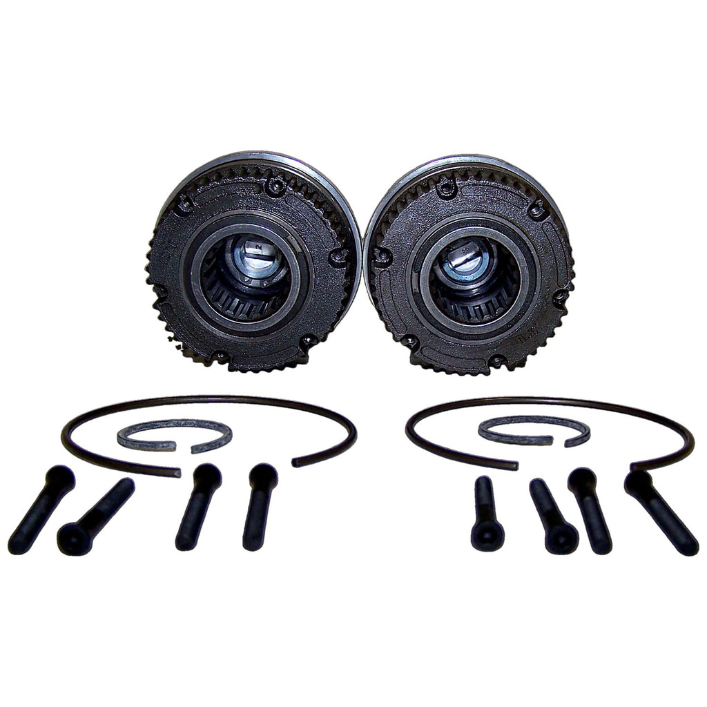 Locking Hub Set for 1974-1991 Jeep SJ, J-Series w/ D44 Front Axle, 19-Spline Hub Crown Automotive