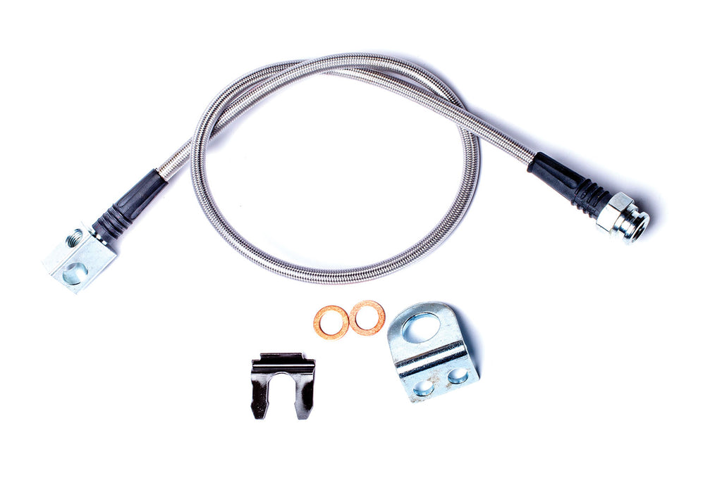 97-06 Jeep Wrangler TJ 26 Inch Stainless Steel Braided Brake Line Kit Rear TeraFlex