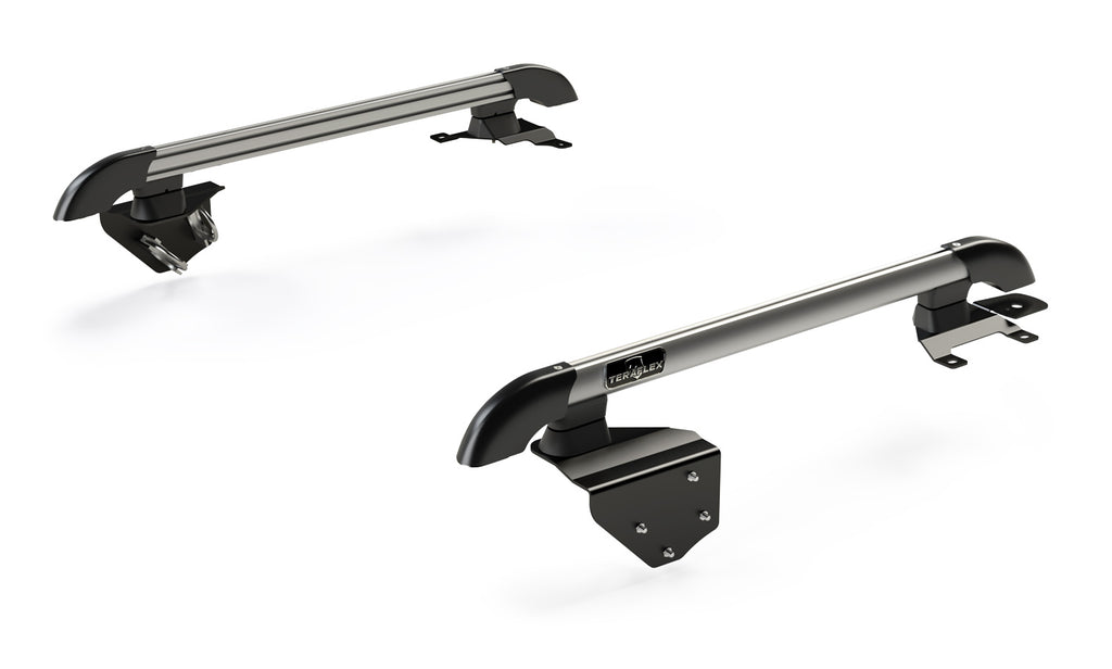 07-18 Wrangler JK 2 Door Nebo Roof Rack Main Rail Kit Silver TeraFlex