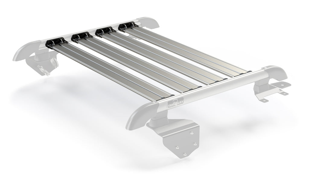 07-18 Wrangler JK 2 Door Nebo Roof Rack Cargo Slat Kit Silver 4-Piece TeraFlex