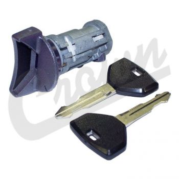 Crown Automotive Coded Ignition Cylinder with Keys for 91-95 Jeep Wrangler YJ, 91-94 Cherokee XJ & 1993 Grand Cherokee ZJ