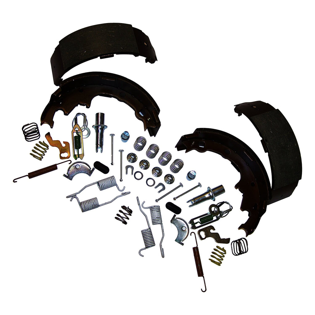 Rear Brake Shoe Service Kit 90-00 Jeep TJ, YJ, XJ, MJ w/ 9 Inch x 2-1/2 Inch Rear Brakes Crown Automotive