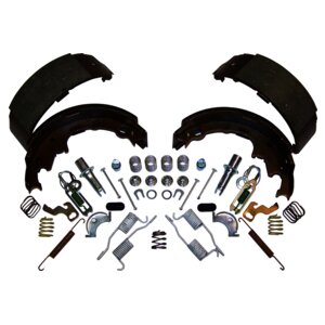 Rear Brake Shoe Service Kit 90-00 Jeep TJ, YJ, XJ, MJ w/ 9 Inch x 2-1/2 Inch Rear Brakes Crown Automotive