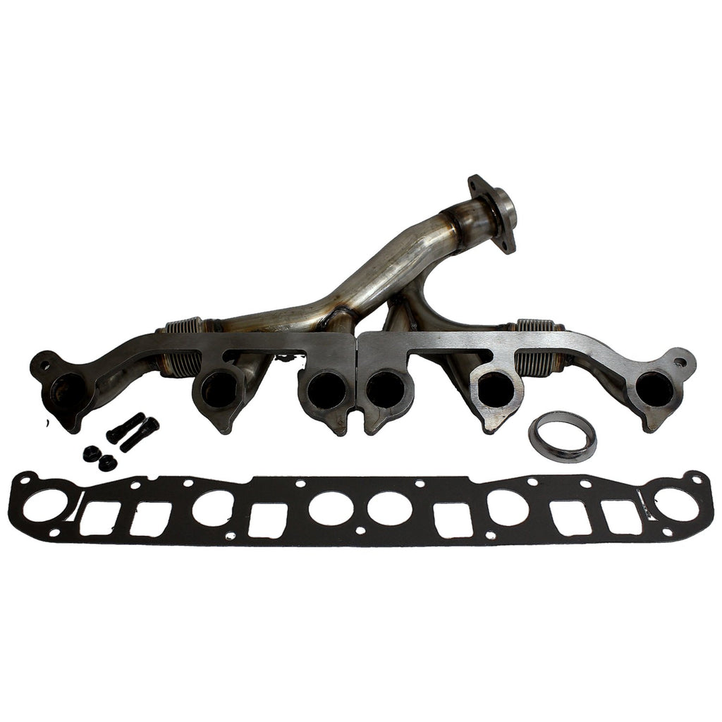 Exhaust Manifold Kit for 91-99 Jeep TJ, YJ, XJ, MJ, ZJ, Models w/ 4.0L Engine Crown Automotive