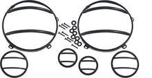 Load image into Gallery viewer, Jeep JK Headlight and Marker Cover Set 6 Pieces 07-18 Wrangler JK Powdercoat Black Kentrol