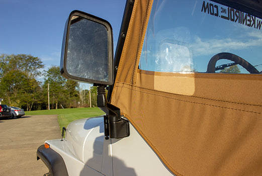Jeep YJ/TJ Mirror Kit Pair 88-06 Wrangler YJ/TJ Powdercoat Black Kentrol