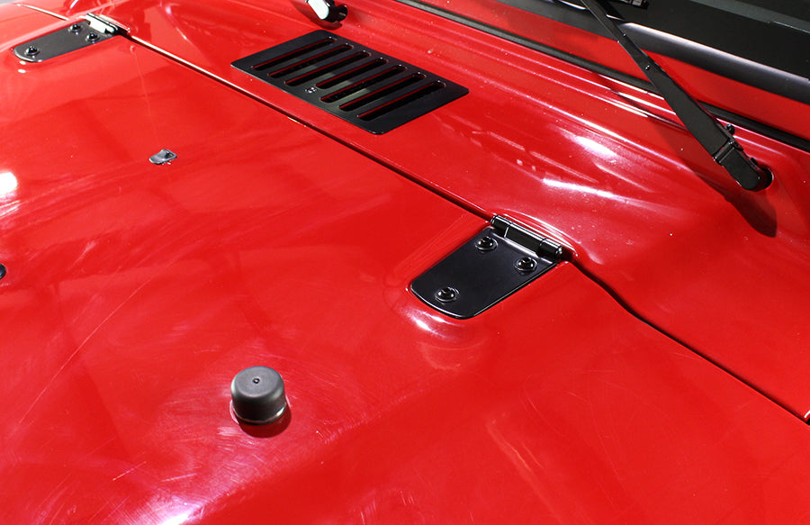 Jeep TJ Hood Hinge Pair 97-06 Wrangler TJ Powdercoat Black Kentrol